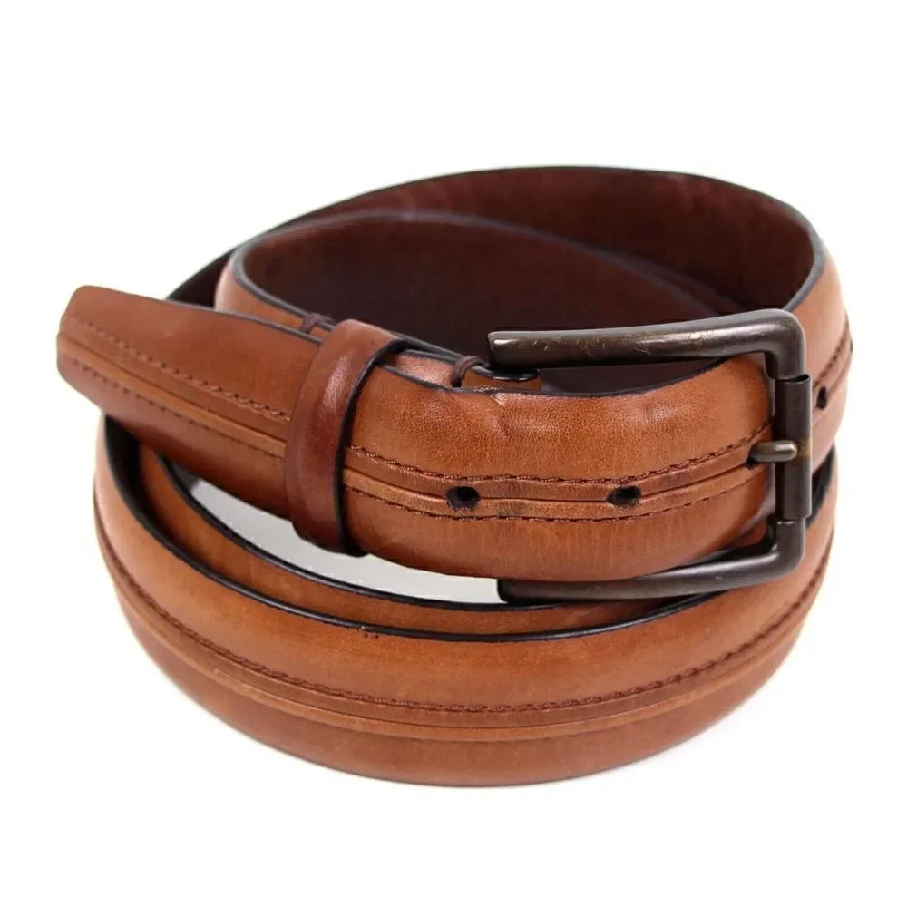 WILL Leather Goods TAN BROWN GENUINE LEATHER 1 3/8